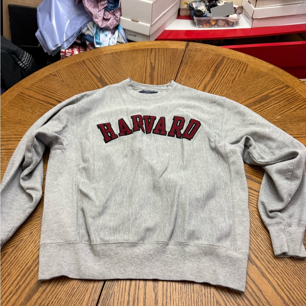 Champion Gray Harvard Crewneck Sweatshirt